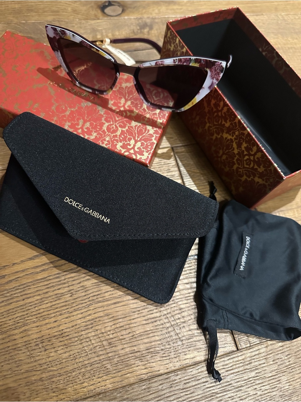 Dolce & Gabbana Women's Floral Cat Eye Sunglasses - Multicolor
